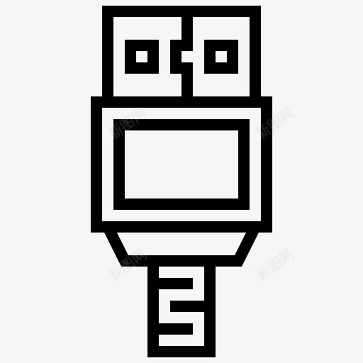 usb类型电缆通信图标svg_新图网 https://ixintu.com usb 电缆 类型 连接器 通信