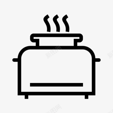 烤面包机电器咖啡馆图标图标