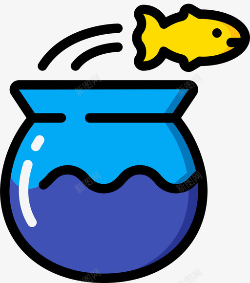 鱼缸水15线颜色图标svg_新图网 https://ixintu.com 颜色 鱼缸