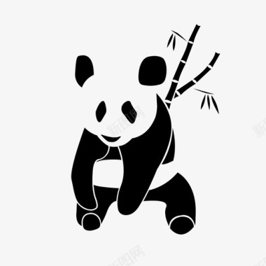熊猫动物中国图标图标