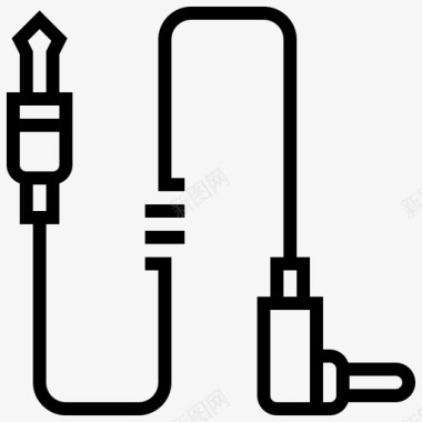 音乐电缆音频通信图标图标