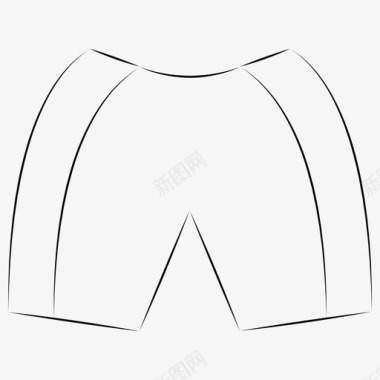 短裤衣服手绘夏季服装图标图标