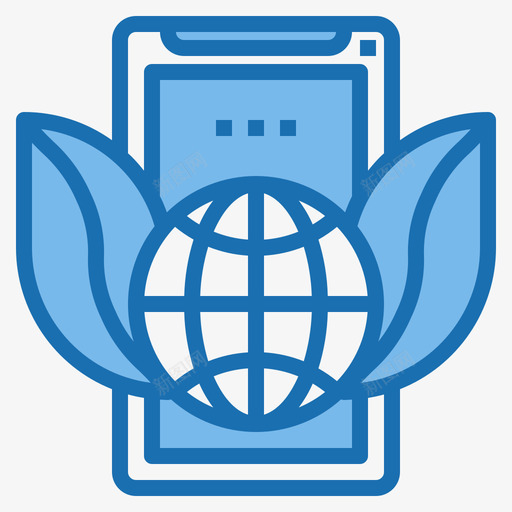 生态移动网络蓝色图标svg_新图网 https://ixintu.com 生态 移动 移动网 网络 蓝色
