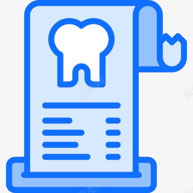 牙科检查牙医57蓝色图标图标