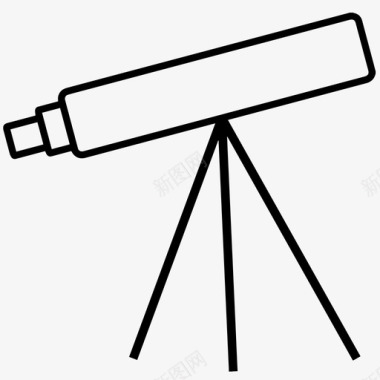 望远镜天文学放大镜图标图标