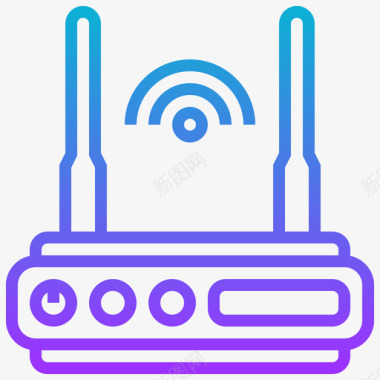 路由器网络分析8梯度图标图标