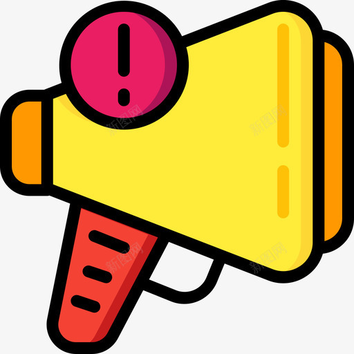 扩音器通知10线性颜色图标svg_新图网 https://ixintu.com 扩音器 线性 通知 颜色