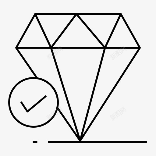 钻石大思考粉笔图标svg_新图网 https://ixintu.com 下一 下一个 东西 个大 太空 思考 探索 珠宝 粉笔 细线 钻石