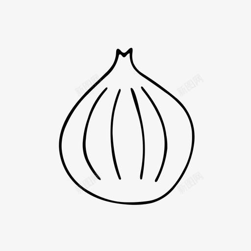 洋葱食物手绘图标svg_新图网 https://ixintu.com 厨房 手绘 洋葱 蔬菜 食物