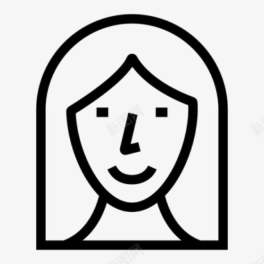 女性头像员工图标图标