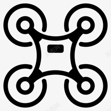 无人机飞行螺旋桨图标图标