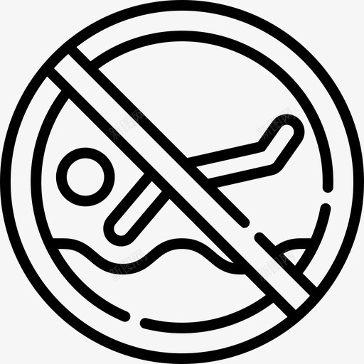 禁止跳水游泳池规则5直线型图标svg_新图网 https://ixintu.com 游泳池 直线 禁止 线型 规则 跳水