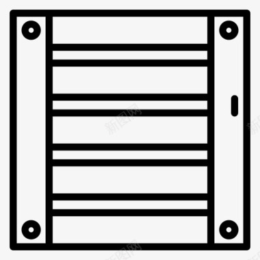 板条箱业务510直线型图标图标