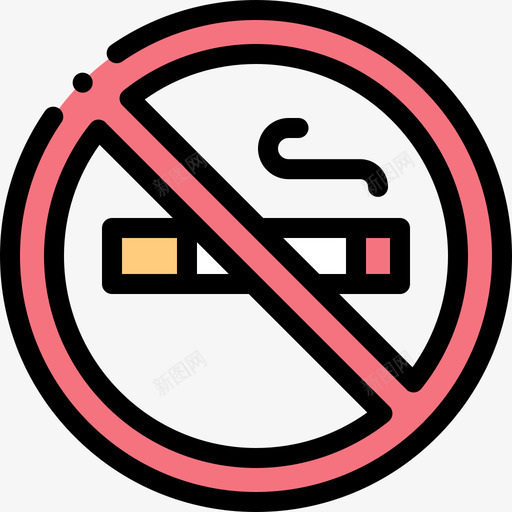 禁止吸烟电影院108线性颜色图标svg_新图网 https://ixintu.com 吸烟 电影院 禁止 线性 颜色