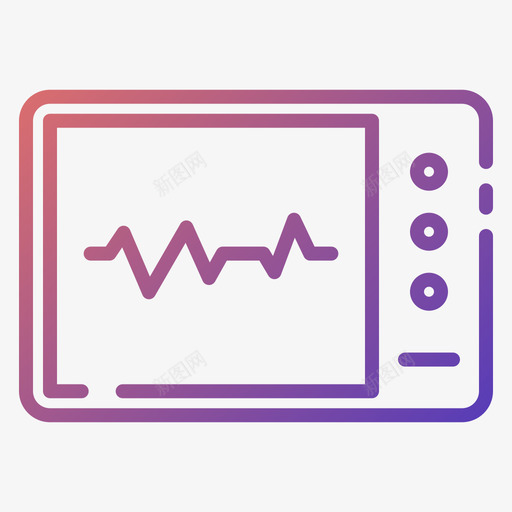 心电图73号医院梯度图标svg_新图网 https://ixintu.com 73号 医院 心电图 梯度