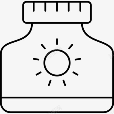 防晒霜化妆品奶油图标图标