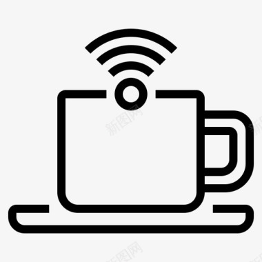 咖啡店wifi商务互联网图标图标