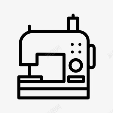 缝纫机电子75线性图标图标