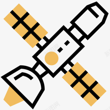 卫星电信4黄影图标图标