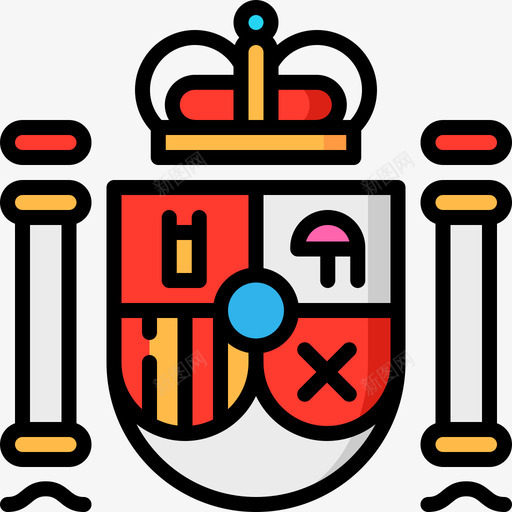 盾徽西班牙3线形颜色图标svg_新图网 https://ixintu.com 盾徽 线形 西班牙 颜色