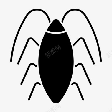 蟑螂动物控制图标图标