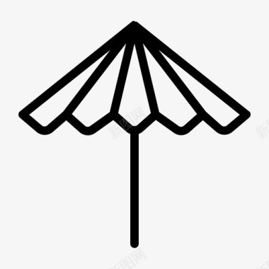 雨伞保险开放式图标图标