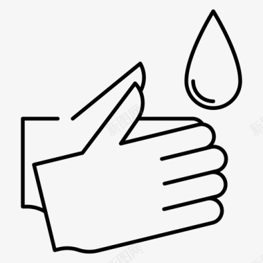 手洗清洁滴图标图标