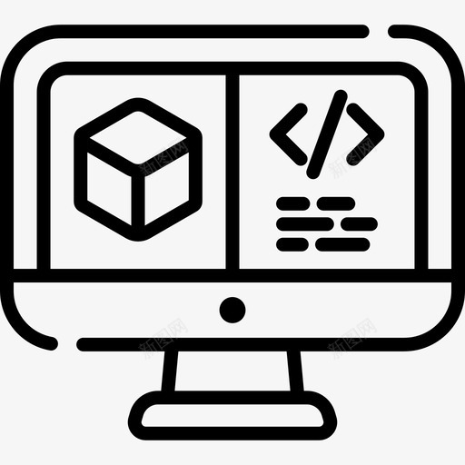 编码3d打印57线性图标svg_新图网 https://ixintu.com 3d 打印 线性 编码