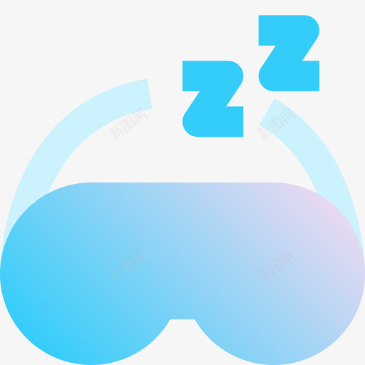 睡眠面具晚安2蓝色图标svg_新图网 https://ixintu.com 晚安 睡眠 蓝色 面具