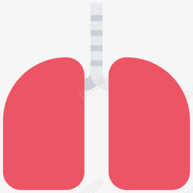 肺内科42扁平图标图标