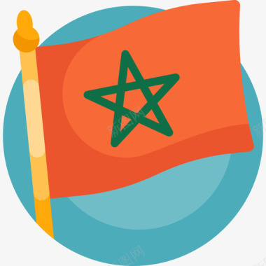摩洛哥16平坦图标图标
