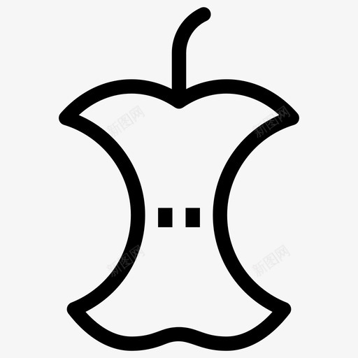 苹果苹果咬水果图标svg_新图网 https://ixintu.com 健康食品 健康饮食 图标 快餐 水果 线图 苹果 蔬菜 食品