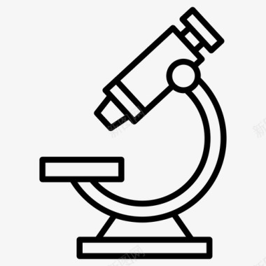 光学显微镜实验室设备科学显微镜图标图标