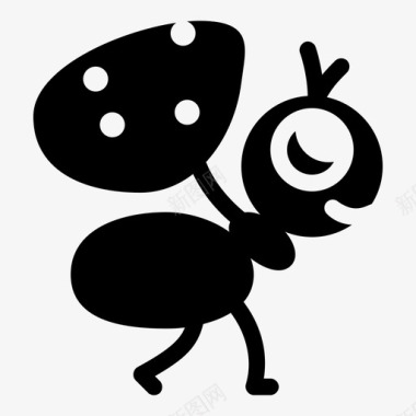 蚂蚁动物叮咬图标图标