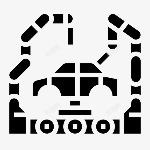 机械臂人工智能89填充图标svg_新图网 https://ixintu.com 人工智能 填充 机械