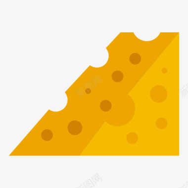奶酪食品和饮料16扁平图标图标