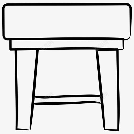 凳子家具家具手绘图标svg_新图网 https://ixintu.com 凳子 图标 家具 手绘