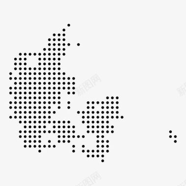 丹麦国家点地图图标图标