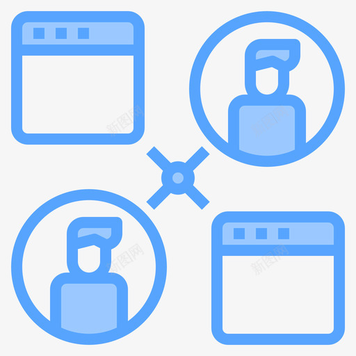 用户网页152蓝色图标svg_新图网 https://ixintu.com 用户 网页设计 蓝色