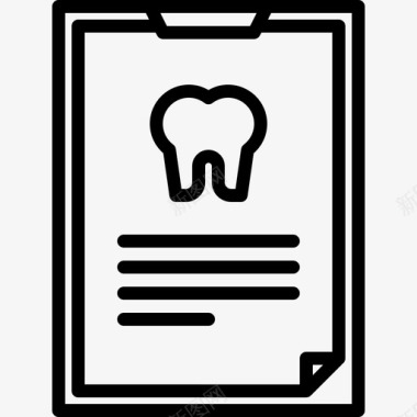 牙科文件牙医54线状图标图标