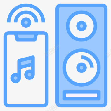 音乐系统音乐和声音12蓝色图标图标