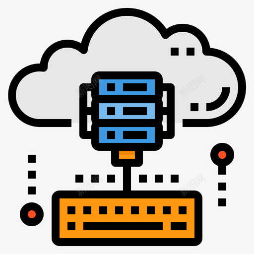 数据库大数据61线性彩色图标svg_新图网 https://ixintu.com 大数 彩色 数据 数据库 线性