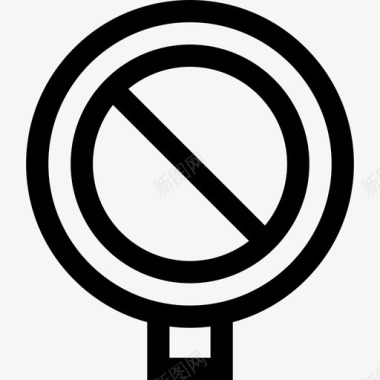 禁止停车信号灯和禁令9直线图标图标