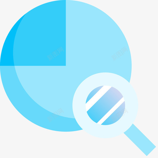 饼图数据分析8蓝色图标svg_新图网 https://ixintu.com 数据分析 蓝色 饼图