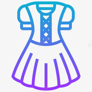 连衣裙缝纫74渐变色图标图标