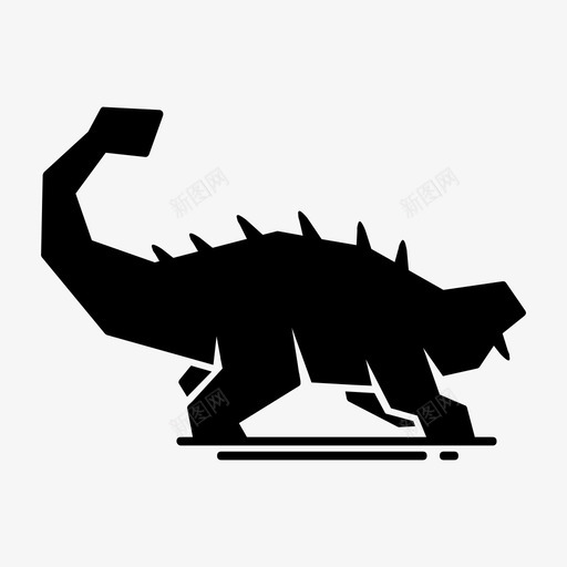 甲龙恐龙最佳恐龙雕文图标svg_新图网 https://ixintu.com 恐龙 最佳 甲龙 雕文