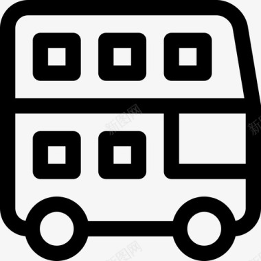 双层巴士交通181直达图标图标