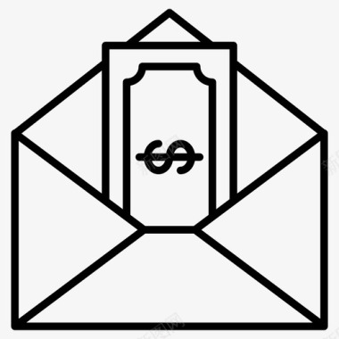 货币信封商业信件现金信封图标图标