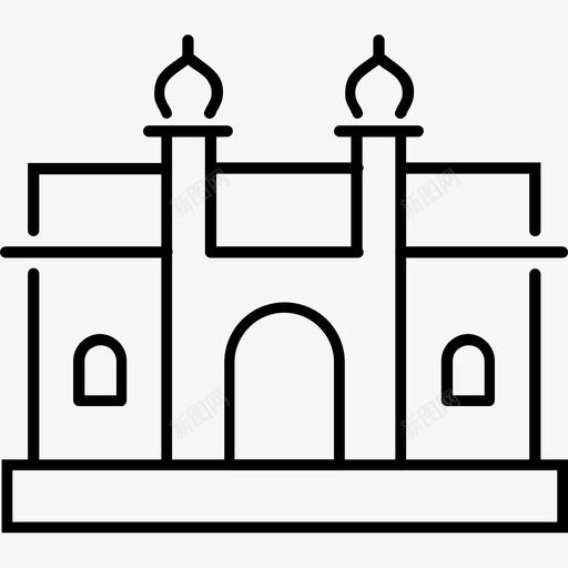 建筑亚洲东方图标svg_新图网 https://ixintu.com 东方 亚洲 印度 建筑