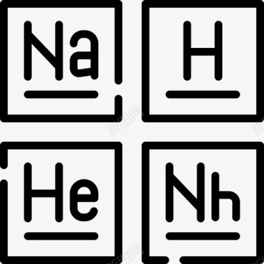 周期表化学50线性图标图标